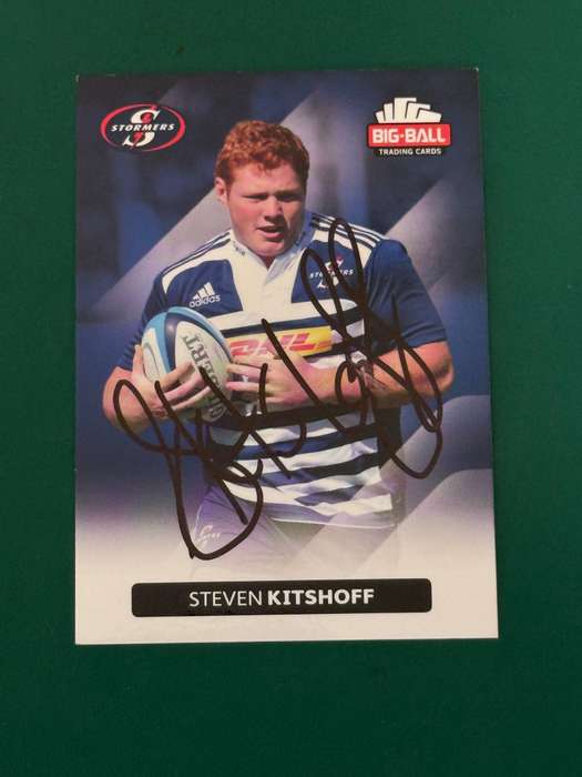 Rugby Card  *SIGNED* Steven Kitshoff 2012 Big Ball Rugby Card