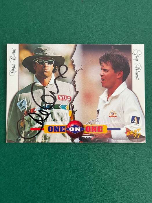 Cricket Card - *SIGNED* Chris Cairns/Greg Blewett 1997 Select Cricket Card
