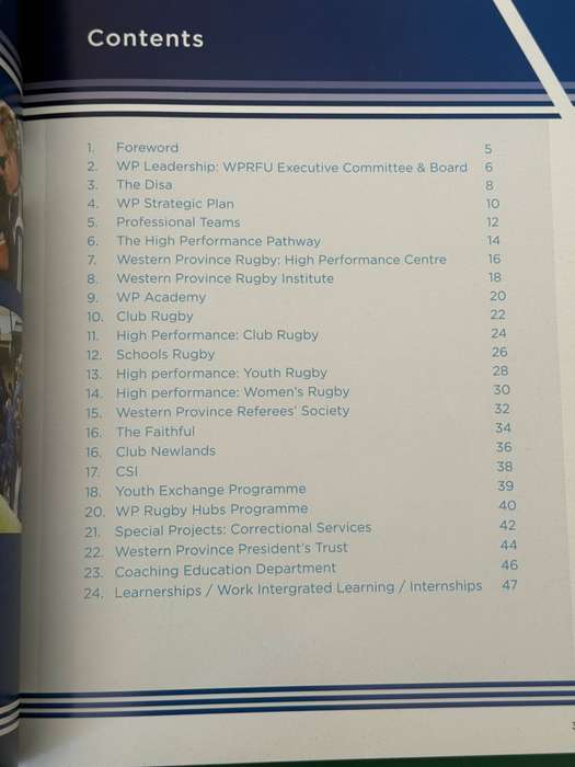 Rugby Publication - WP Rugby : In search of excellence 2013 (46 pages)