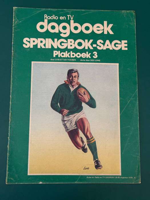 Rugby - Springbok Sage Plakboek 3 issued Radio and TV Dagboek (20-26 August 1979)