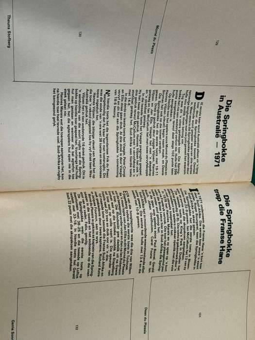 Rugby - Springbok Sage Plakboek 3 issued Radio and TV Dagboek (20-26 August 1979)
