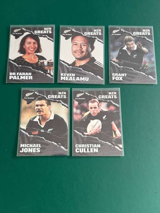 Rugby Cards - 2017 Tap and Play NZ Greats Subset (Nzgr 01 - Nzgr 05)