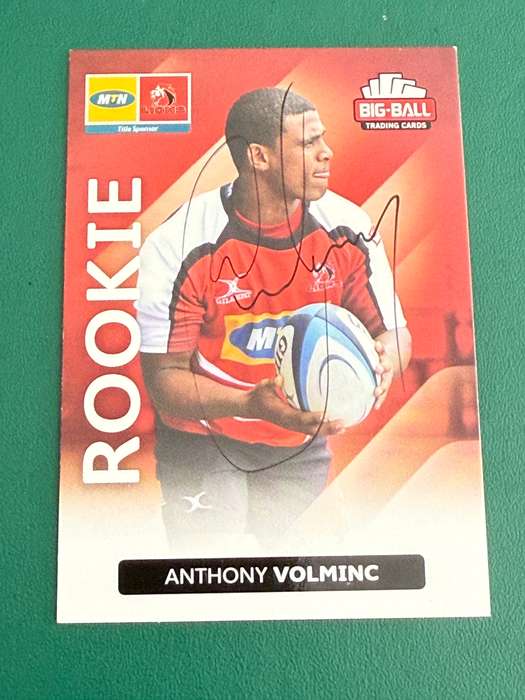 Rugby Card  *SIGNED* Anthony Vominc 2012 Big Ball Rugby Card