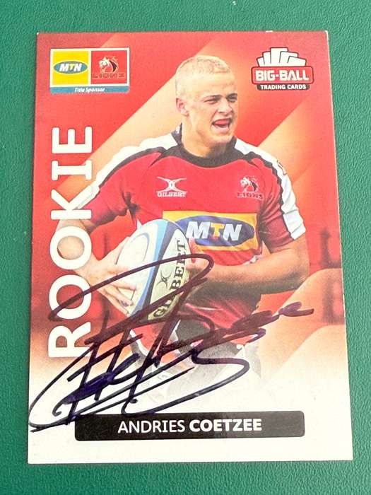Rugby Card  *SIGNED* Andries Coetzee 2012 Big Ball Rugby Card