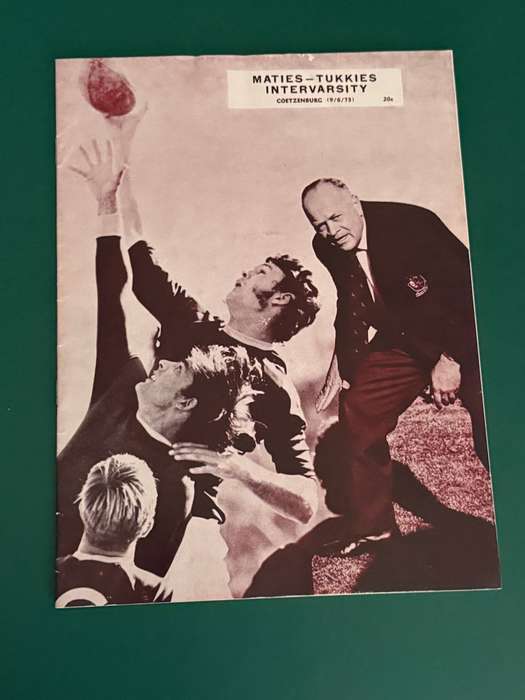 Rugby Programme - Maties vs Tukkies Intervarsity 09/06/1973 (Coetzenburg)