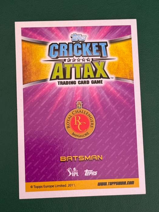 Cricket Card - *SIGNED* Virat Kohli 2015 IPL Topps Cricket Card