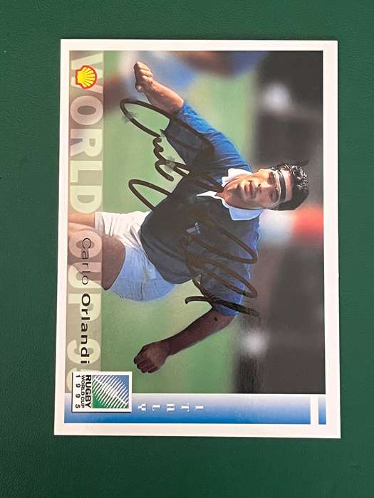 Rugby Card - *SIGNED* Carlo Orlandi 1995 Sports Deck Rugby Card