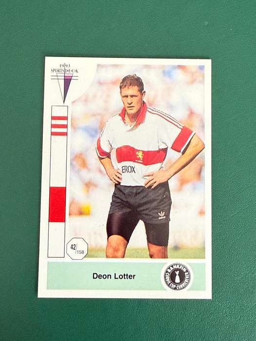 Rugby Card - Deon Lotter 1993 Sports Deck Rugby Card