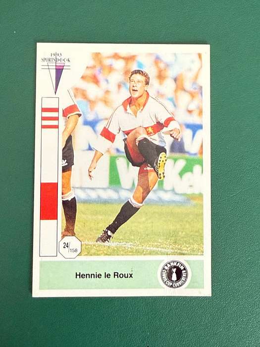 Rugby Card - Hennie le Roux 1993 Sports Deck Rugby Card