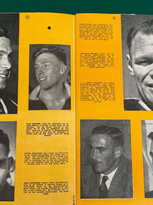 Rugby Programme - Springbok Trials for tour to Australia and New Zealand 1956 (7-14 April 1956)