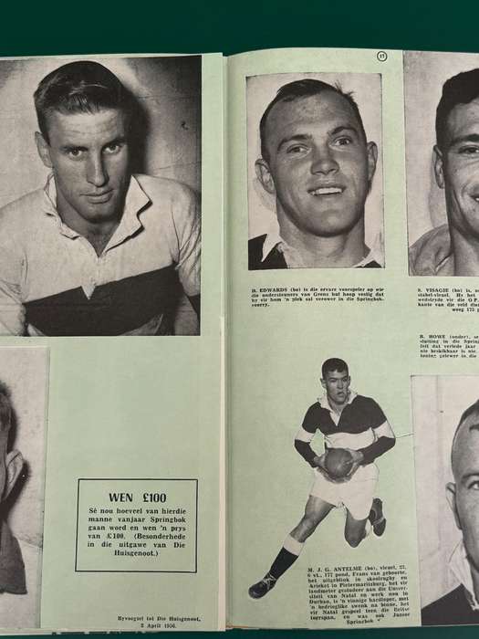 Rugby Programme - Springbok Trials for tour to Australia and New Zealand 1956 (7-14 April 1956)