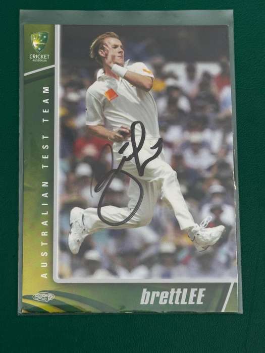 Cricket Card - *SIGNED* Brett Lee 2003 ESP Cricket Card (Nr10)