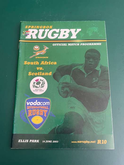 Rugby Programme - South-Africa vs Scotland 14/06/2003