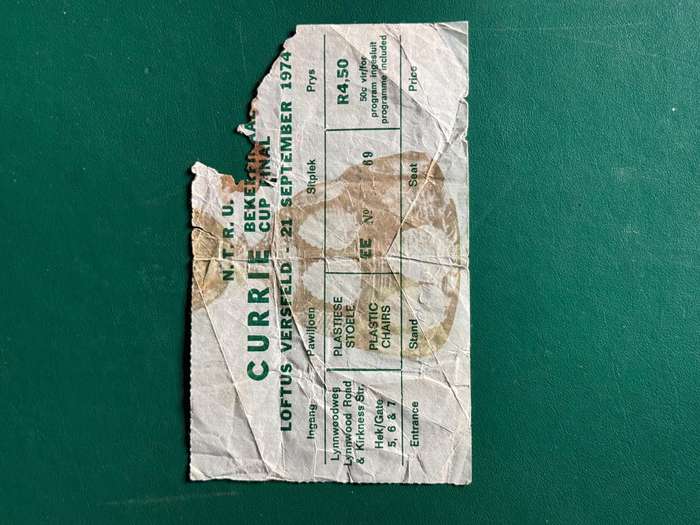 Rugby Ticket - *Currie Cup FINAL* Northern-Transvaal vs Transvaal 21/09/1974