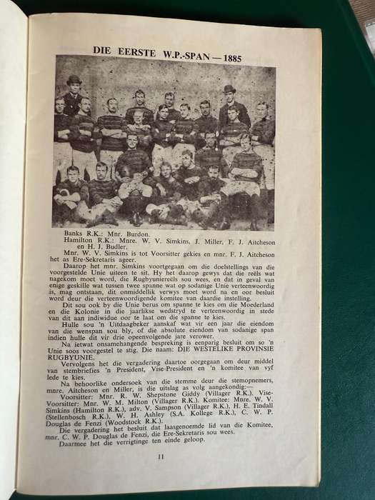 Rugby Programme - *WP 75 year Anniversary* Western-Province vs Natal 01/09/1958