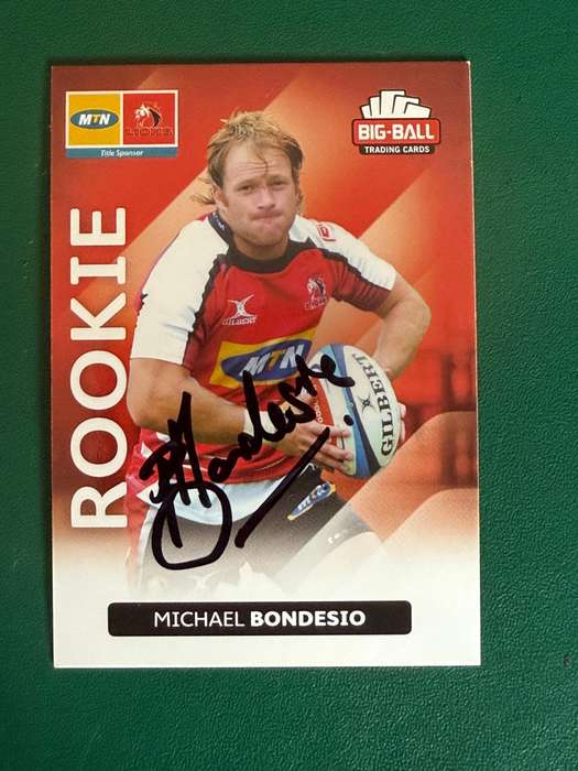 Rugby Card - *SIGNED* Michael Bondesio 2012 Big Ball Rugby Card