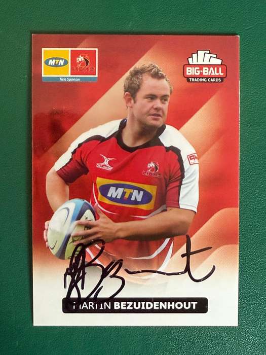 Rugby Card - *SIGNED* Martin Bezuidenhout 2012 Big Ball Rugby Card