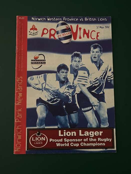 Rugby Programme - Western-Province vs British Lions 31/05/1997