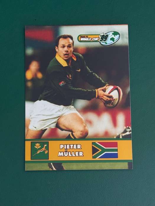 Rugby Card - Pieter Muller 1999 Sports Deck Road to the World Cup Photocard