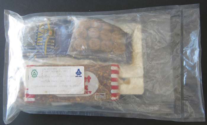 OLD SADF RATION PACK STILL SEALED AND DATED NOVEMBER 1993 IN UNUSED CONDITION