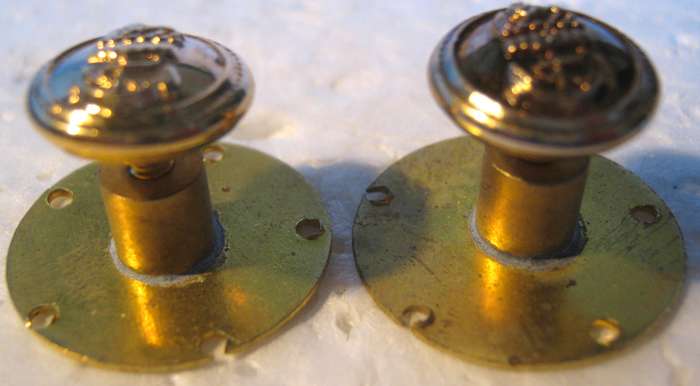 OLD S.A. NAVY PAIR OF SHOULDER STRAP BUTTONS IN UNUSED CONDITION