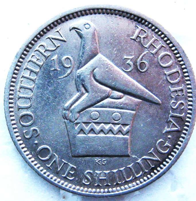 1936 SOUTHERN RHODESIA SILVER ONE SHILLING IN EXCELLENT CONDITION