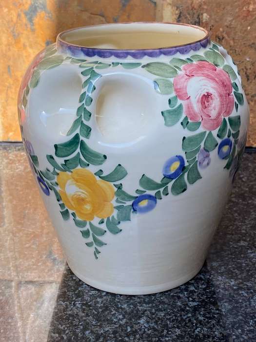 Zell Baden Handgemalt, hand painted 2634 Vase,hight:19cm,diameter top 11.5cm,vintage, 1930/40,