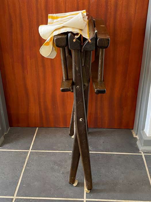 Directors chair , film set chair, foldable vintage 70s , wooden chair, kino film, rare, from Germany