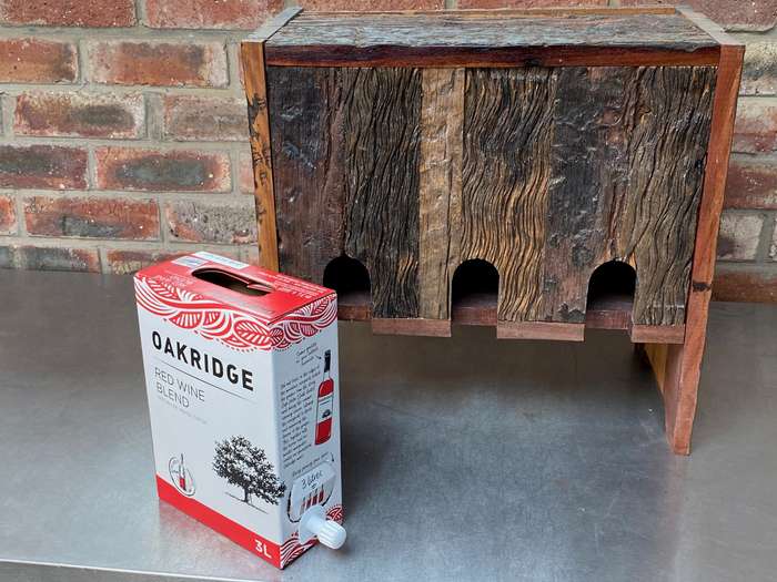 Sleeperwood Wine Box for 3x 5L Box-Wine or 3x 3L Box-Wine, weight 9.5kg, specialy made, unique