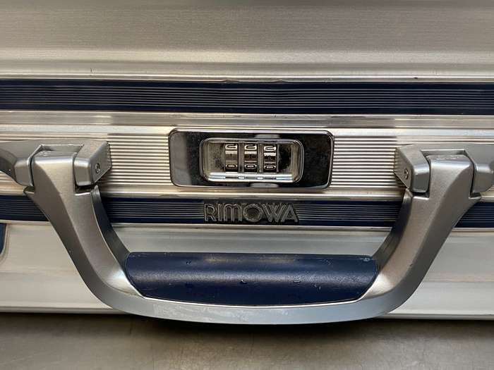 RIMOWA Aluminium Silver Integral Travel Board Case ,W.Germany 37cmx45cmx20cm ,vintage, rare,