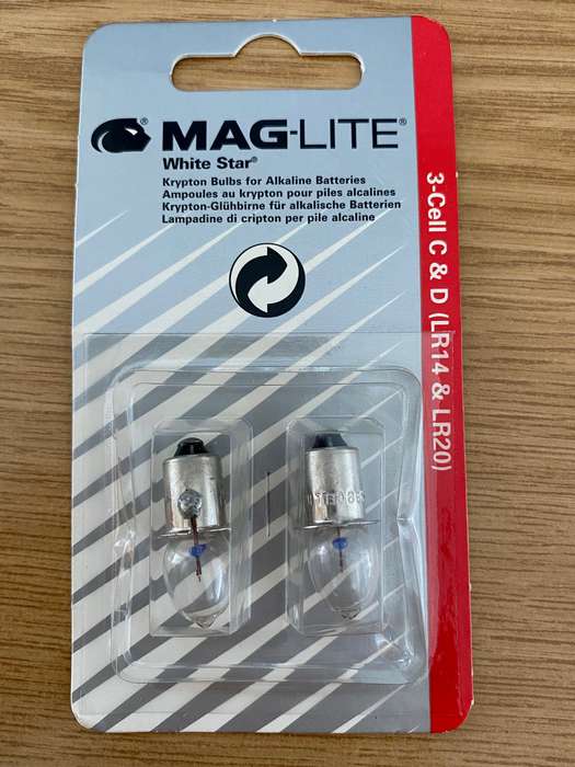 Mini Maglite Krypton Bulbs for 3-cell C & D torch,original spare bulb,still sealed