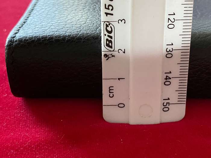 Steiner leather file calender,black (15x10x2cm) from 1997 vintage,collectors item,unused, very rare