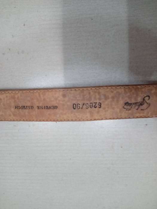 GENUINE LEATHER OSTRICH BELT