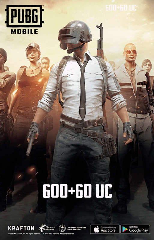 PUBG MOBILE 600 + 60 UC
