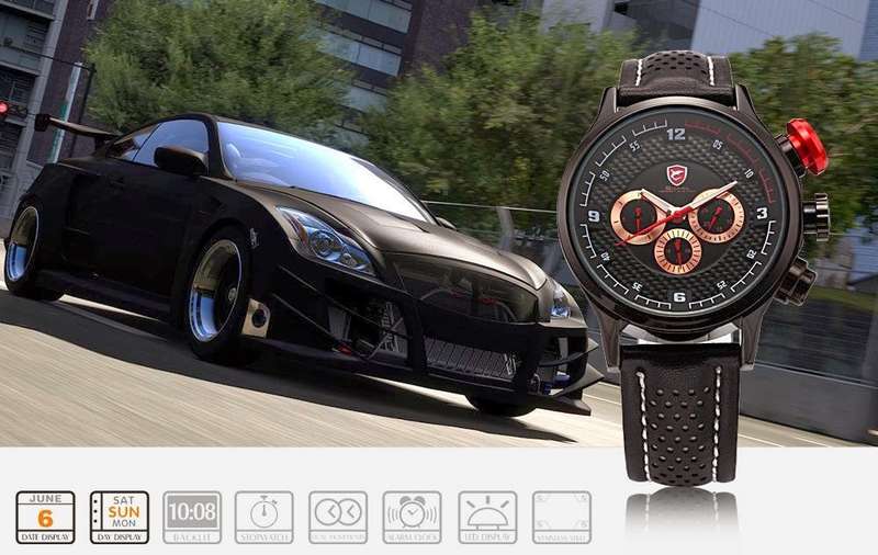 *1 day only* SHARK NASCAR GRAN TORINO INSPIRED CHRONOGRAPH WATCH BRAND NEW  FULLY LOADED!!