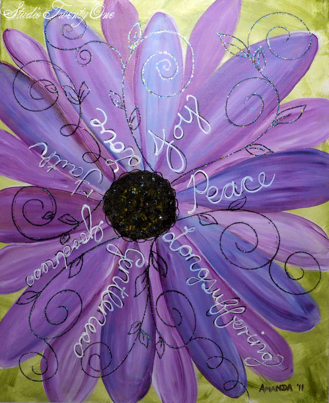Beautiful! **BRIGHT AND BRILLIANT** purple FLOWER in ACRYLIC (artist: Amanda)