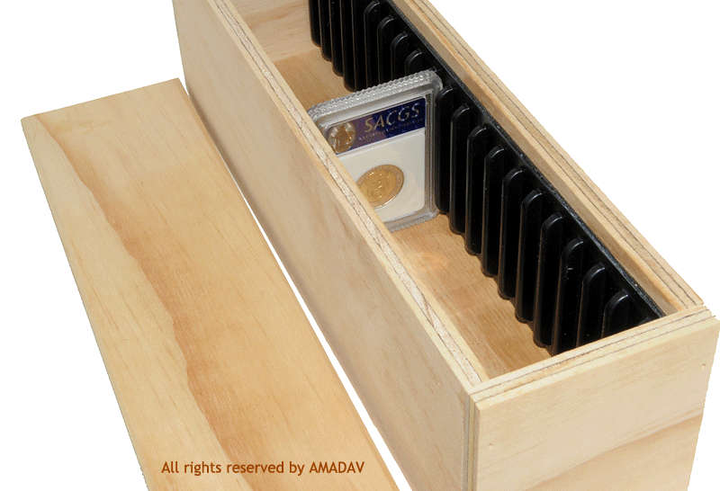 Pro Wooden Box for 20 SACGS or PCGS Slabs