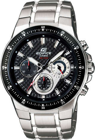 CASIO EDIFICE EF-552D-1AV. CHRONOGRAPH BLACK DIAL
