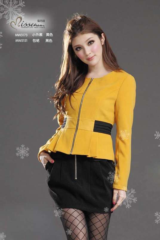 2012 new spring Fashion jacket MW3173 Yellow S/M/L/XL