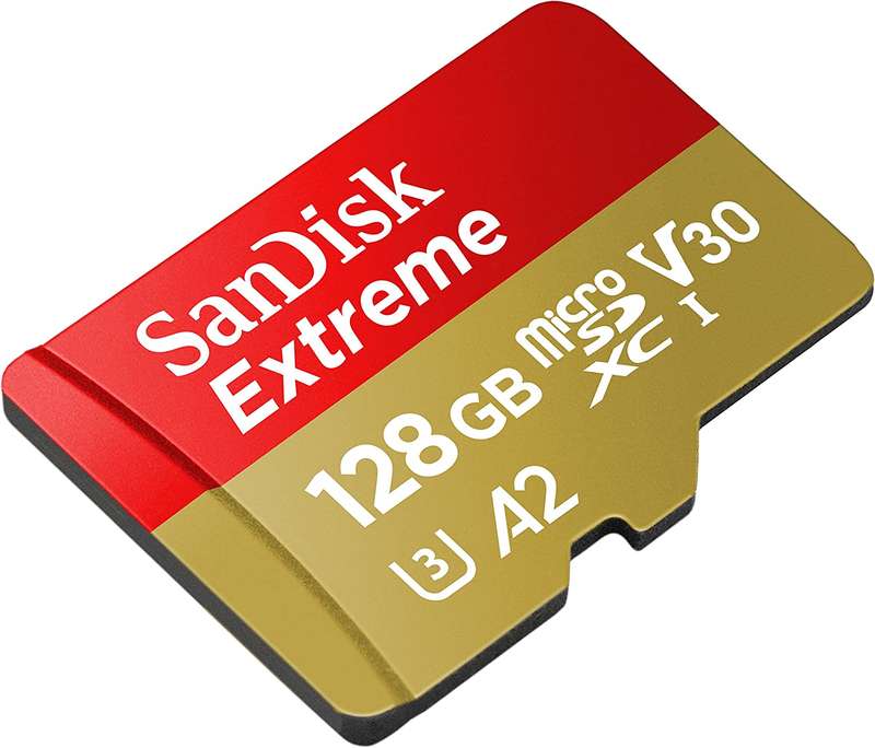 SanDisk Extreme microSD UHS I Card 128GB for 4K Video 190MB/s Read, 90MB/s Write