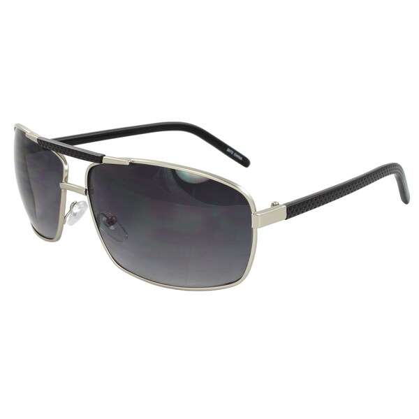 Men's Silver Rectangle Sunglasses