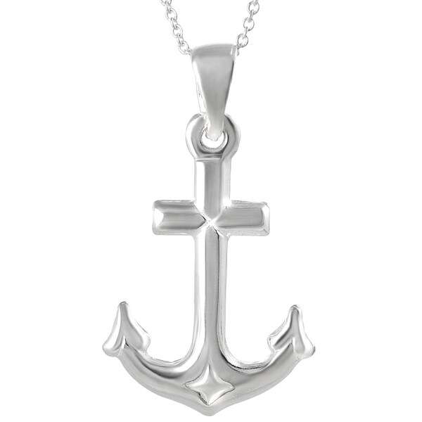 Tressa Collection Sterling Silver Anchor Necklace