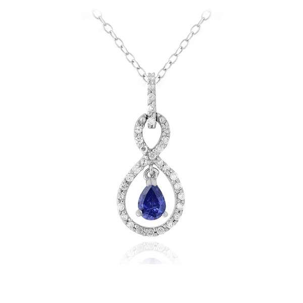 Icz Stonez 18k Gold over Silver or Sterling Silver Cubic Zirconia Infinity Teard
