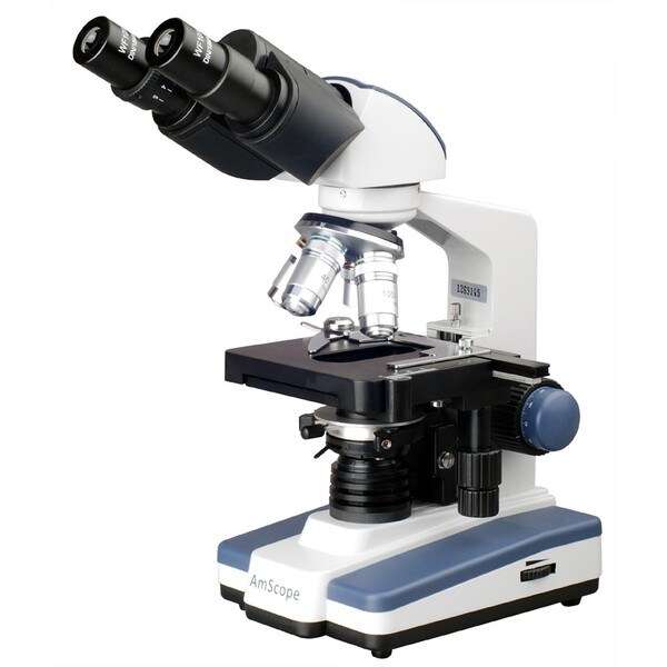 AmScope 40x-2000x LED Digital Binocular Compound Microscope with 3D Stage and US