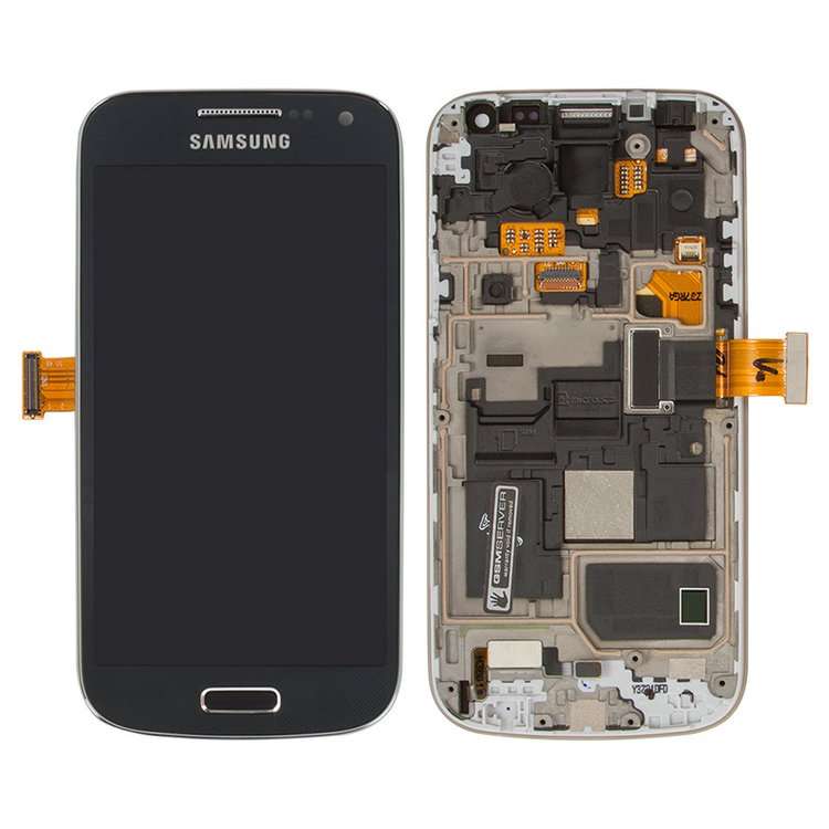 Samsung s4 mini i9190 Lcd black/grey with frame complete ORIGINAL SAMSUNG