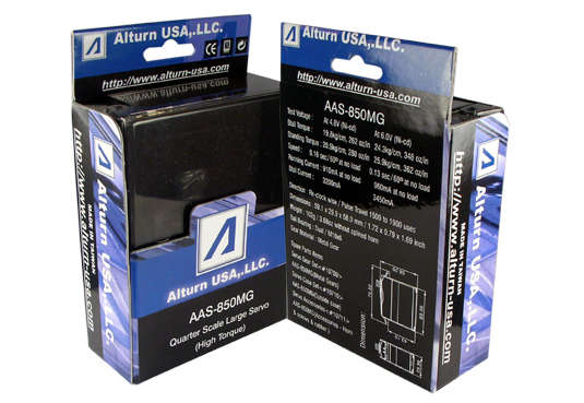 Alturn-USA - Quarter Scale Large Servo (High Torque) ("AAS-850MG") - 0.10kg