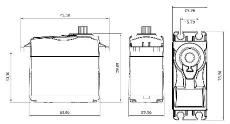 Alturn-USA - Quarter Scale Large Servo (High Torque) ("AAS-850MG") - 0.10kg