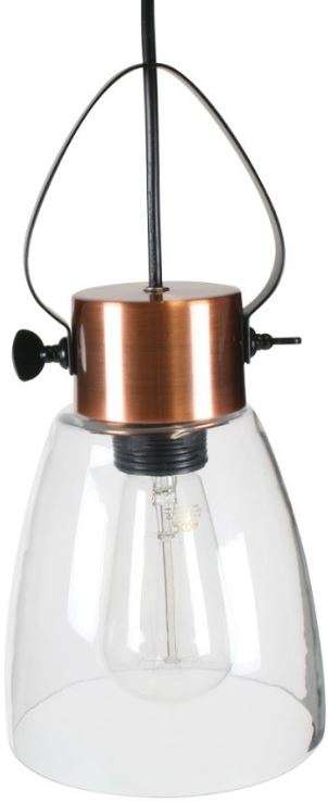 Pendant Lighting ? Industrial Look Range ? Antique Copper And Glass