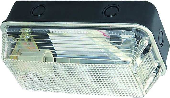 E.S.L Black Plastic Bulkhead E27 250x130x116H