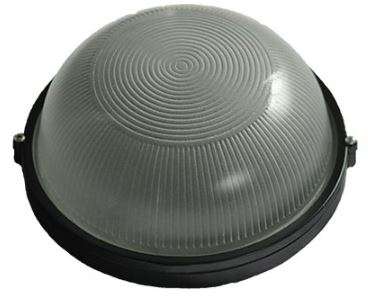 230VAC 12W Black LED Bulkhead 6000K 240mm Dia. IP54